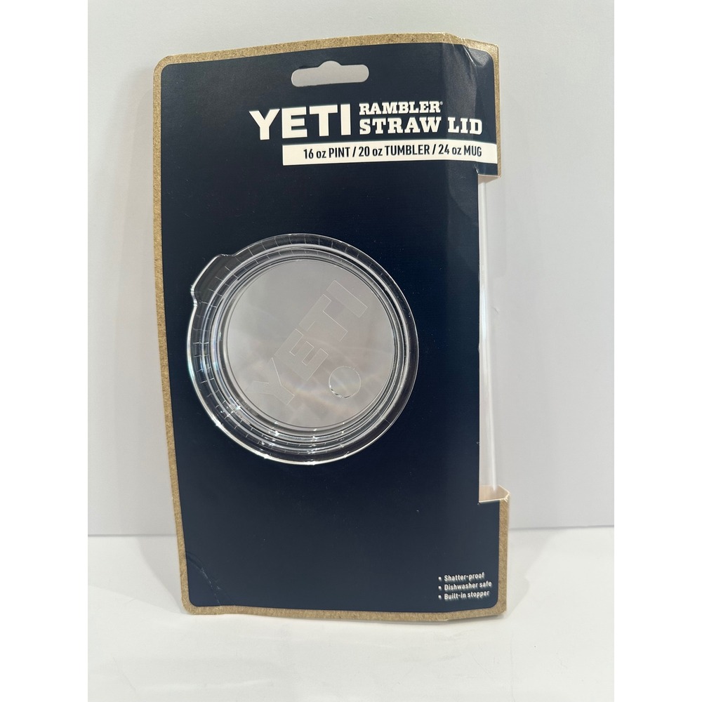 YETI Rambler Straw Lid for 16 oz Pint 20 oz Tumbler 24 oz Mug Clear New